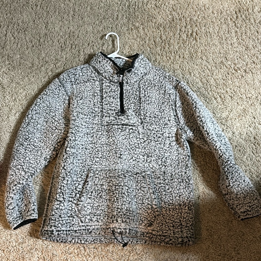 PINK women’s long sleeve 3/4 zip sweatshirt